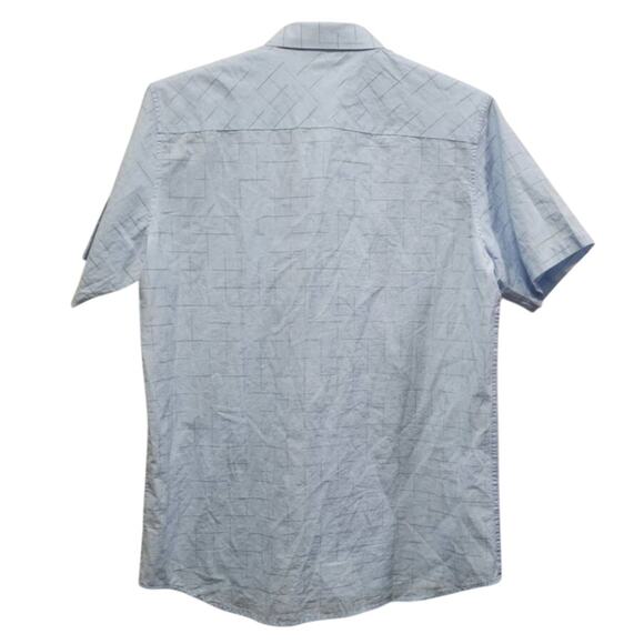 Travis Mathew Men's Blue Striped Light-Weight Short-Sleeved Button-up Shirt XL - Picture 1 of 5